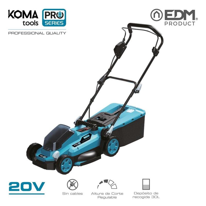 Cortacésped 20v Brushless (Sin Batería Ni Cargador) 97x93cm Koma Tools Pro Series Battery