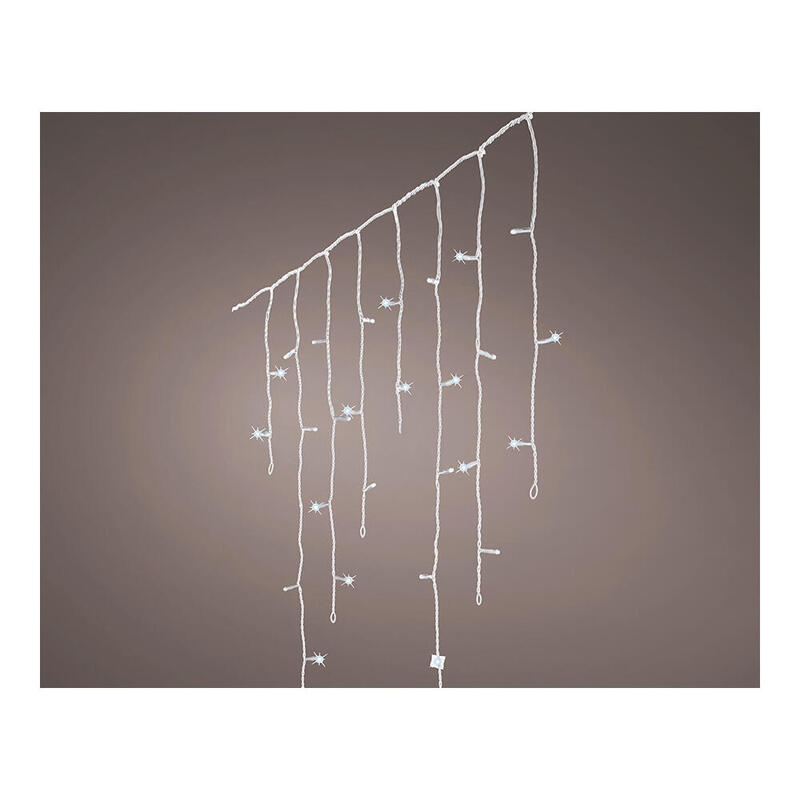 Cortina Led Icicle, 240 Leds, Multifunción, Luz Fría, Exterior, 5,8 M