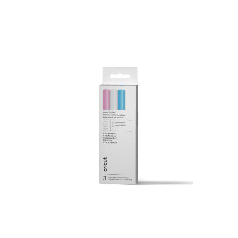 Cricut Bolígrafos De Gel Acrílico , 1,0 Mm (3 Uds.) + Adaptador