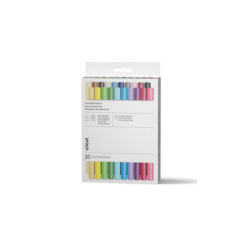 Cricut Rotuladores De Doble Punta , Set Ultimate (20 Uds.) + Adaptador