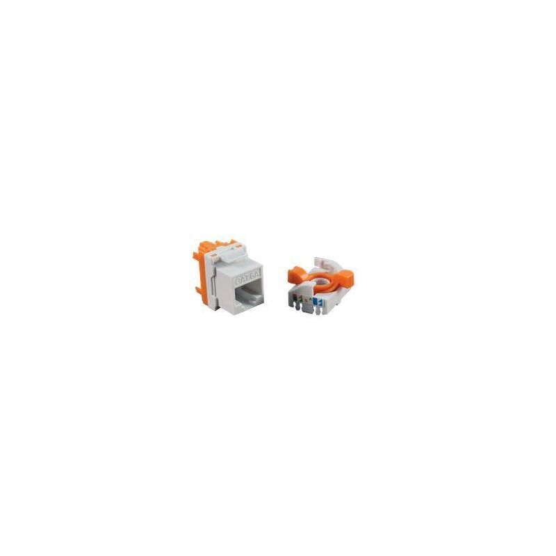 Cromad Conector Hembra Rj45 Cat.6 Utp Rotativo 180º - Sin Herramientas