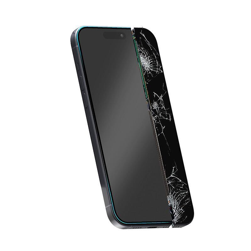 Crong 7d Nano Flexible Glass - Niepekajace Szklo Hybrydowe 9h Na Caly Ekran Iphone 14 / Iphone 13 / Iphone 13 Pro