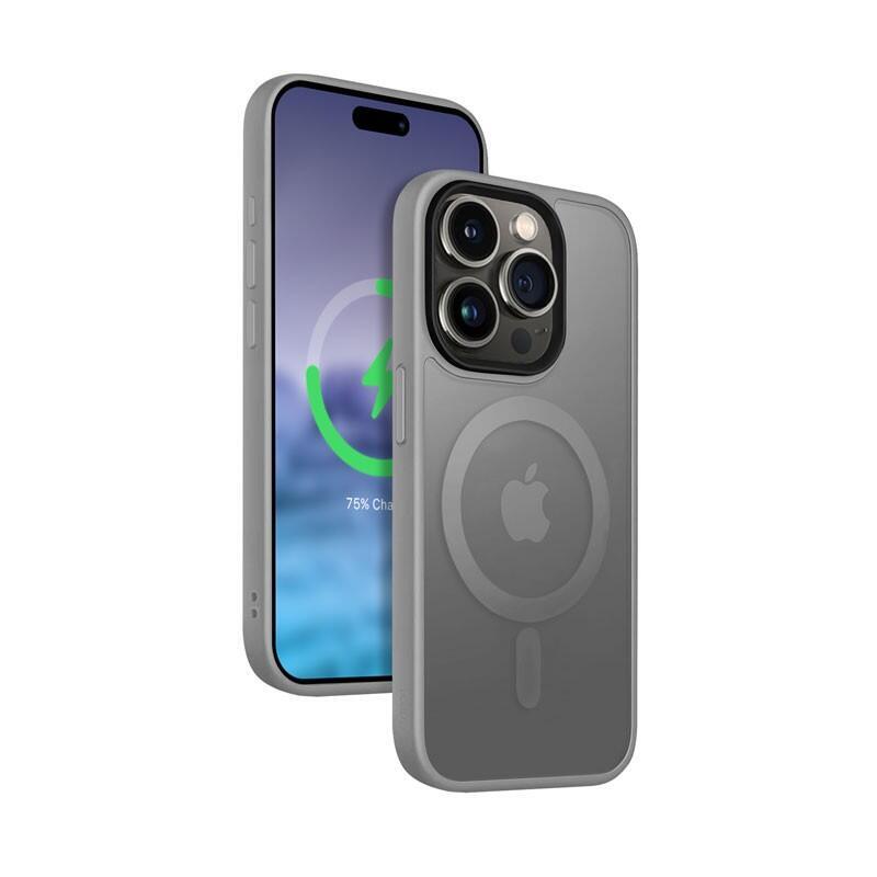 Crong Hybrid Frost Mag Cover - Etui Iphone 15 Pro Magsafe (Szary)