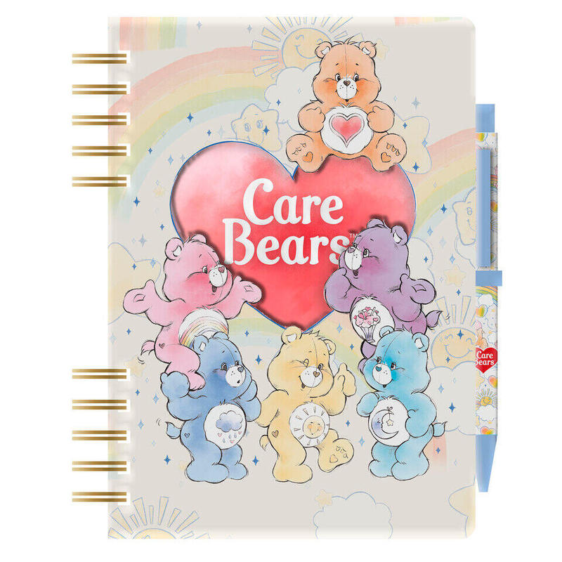Cuaderno A5 + Boligrafo Y Pegatinas Osos Amorosos