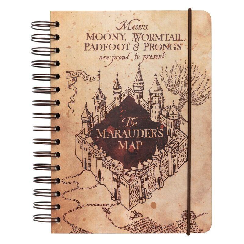 Cuaderno A5 Mapa Del Merodeador Harry Potter