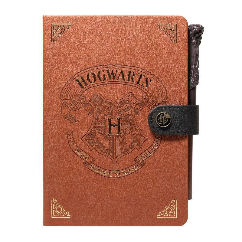 Cuaderno A5 Premium + Boligrafo Varita Hogwarts Harry Potter
