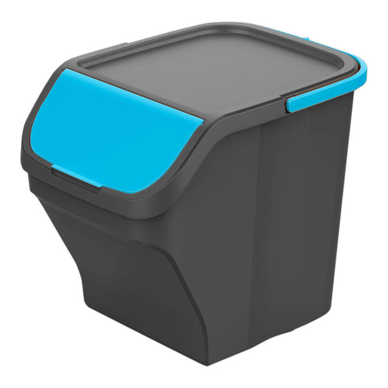 Cubo Stack´N Sort Gris Con Tapa Color Gris 30 X 40 X 34 Cm 25 L