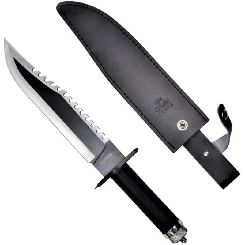 Cuchillo Rambo Ii Cinema Classic 400 Mm Con Funda De Cuero