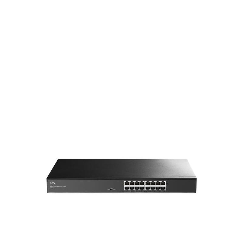 Cudy Switch Gigabit De 16 Puertos - Carcasa De Metal Para Montaje En Rack - Ahorro De Energia - Plug And Play - Kit De