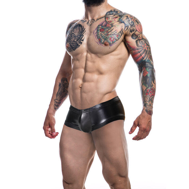 Cut4men - Booty Shorts Negro Cuero Xl