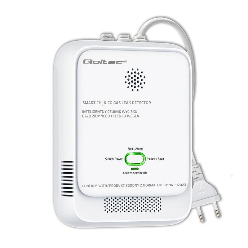 Czujnik Wycieku Gazu I Tlenku Wegla Alarm 85db Led