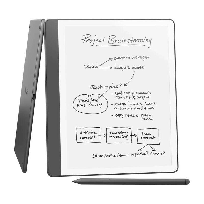 Czytnik Ebook New Kindle Scribe - 2024 Release 10.2 Glare-Free 64gb Wi-Fi (Without Lockscreen Ads) With Premium Pen Tungsten + Ladowarka 20w Usb-C/Usb-A Ezc105w