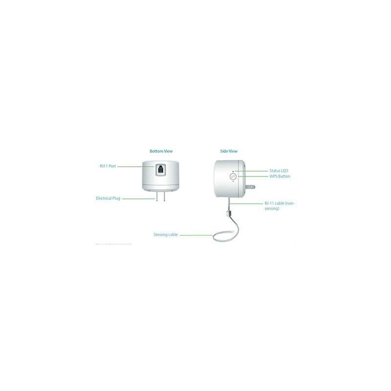 D-Link Dch-S160 Producto Reacondicionado - Mydlink Home Water Sensor - Water Sensor To Detect Water Leaks And Prevent Flooding - Easy Setup.  One-Piece Wall-Plug Design Is Compact