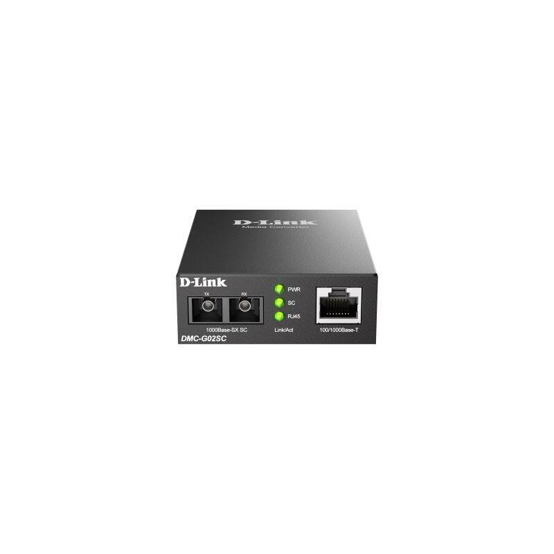 D-Link Dmc-G02sc 100/1000base-T To 1000base-Sx Sc Multi-Mode Media Converter (550m) - Meets Ieee 802.3ab And Ieee 802.3z -Utp To Multimode Fiber Media Converter - Sc Fiber Connector - External Power A