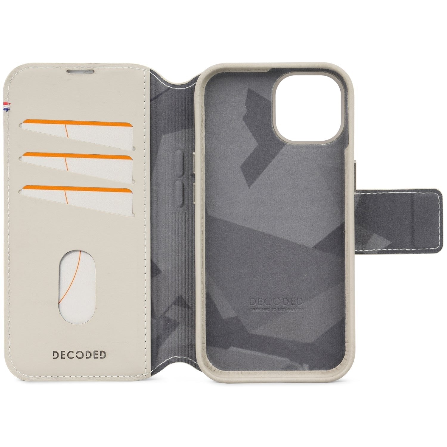 EAN 8720593010423 - Decoded D24IPO15DW5CY funda para teléfono móvil 15,5 cm (6.1") Funda cartera Beige imagen 6