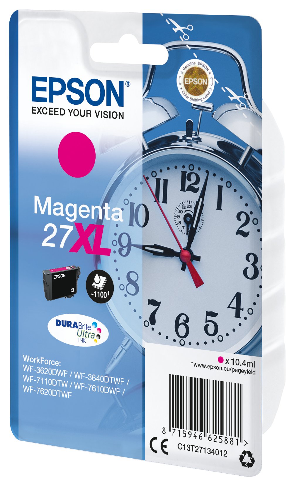 EAN 8715946625898 - Epson Alarm clock C13T27134022 cartucho de tinta 1 pieza(s) Original Alto rendimiento (XL) imagen 2