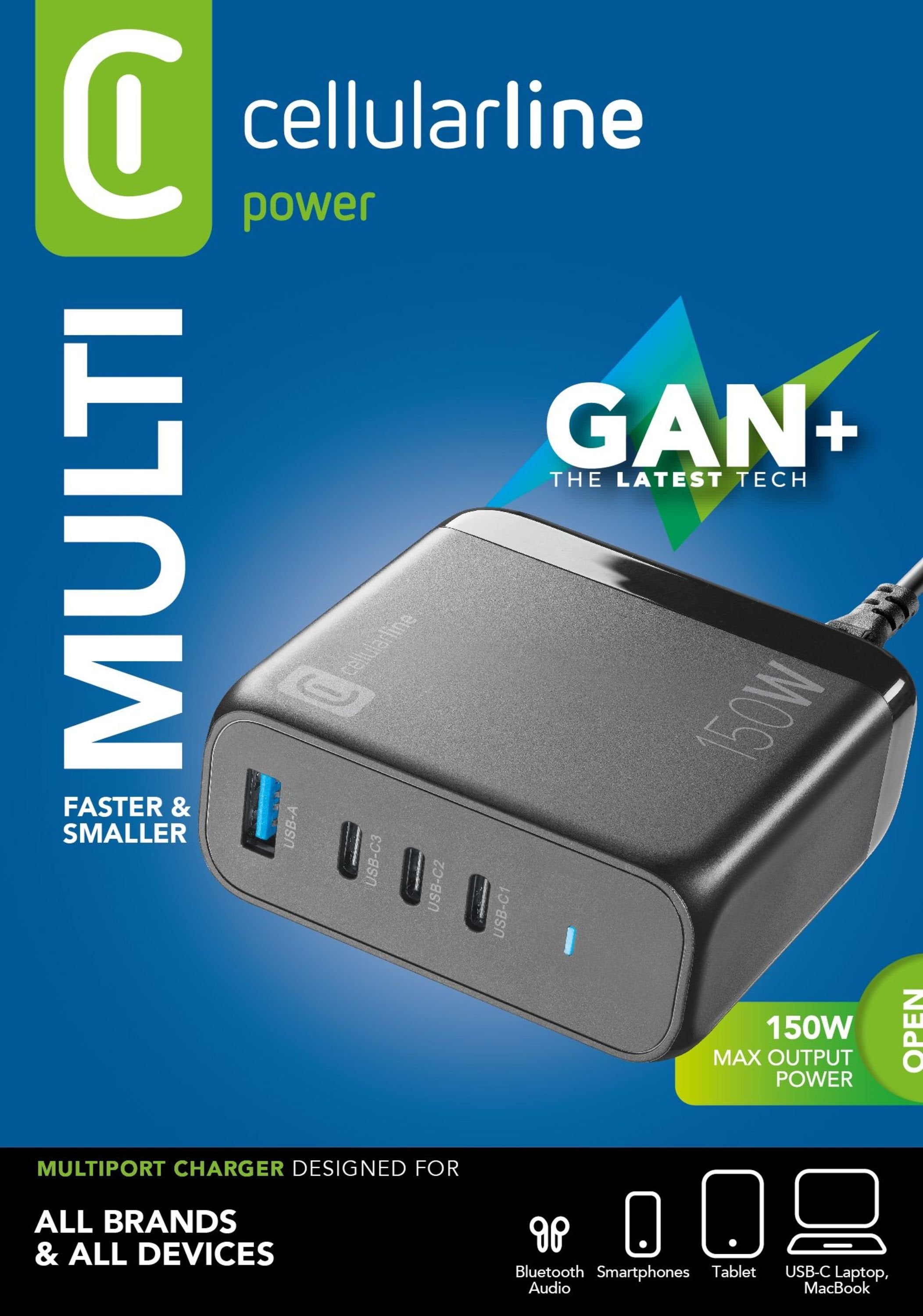 EAN 8018080471612 - Cellularline 8018080471612 Auriculares, Portátil, Smartphone, Tableta Negro Corriente alterna Carga rápid imagen 2