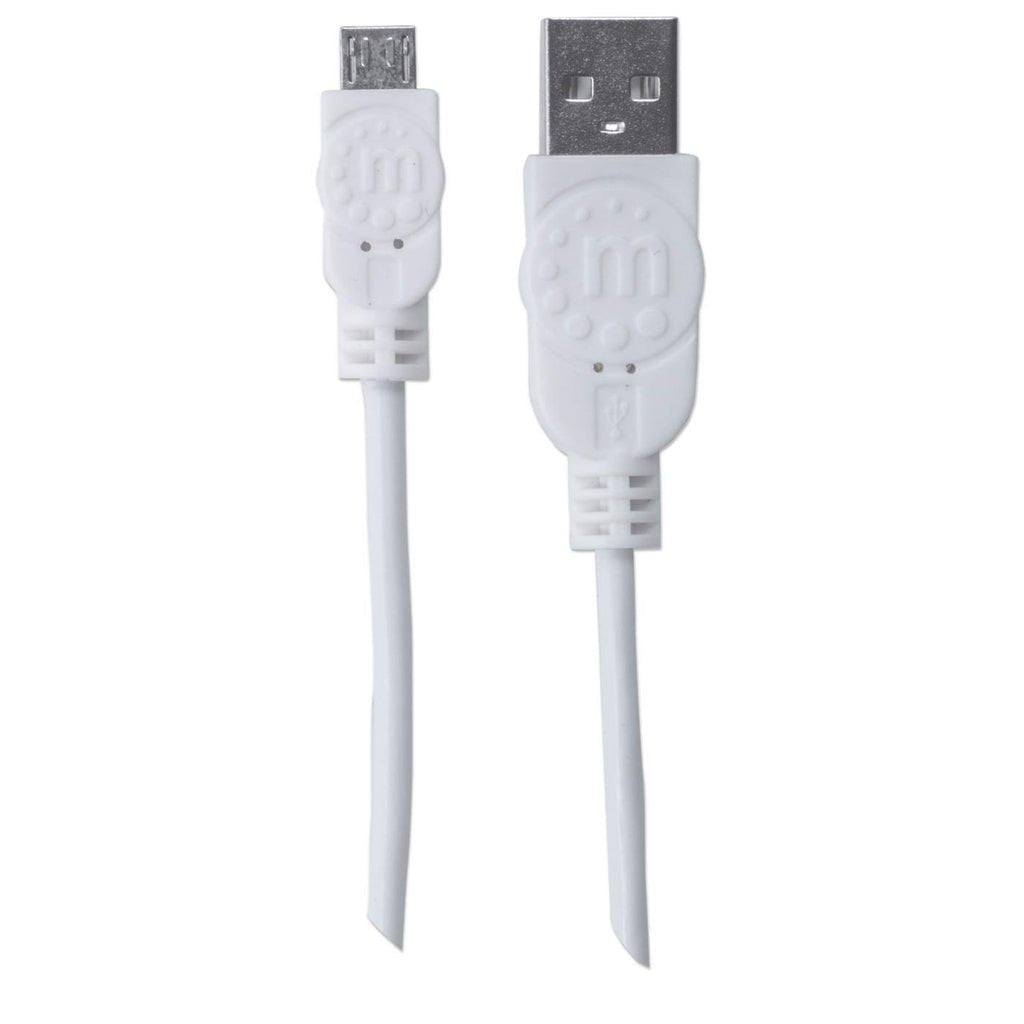 Manhattan Cable Usb Micro-B De Alta Velocidad Usb 2.0, A Macho/ Micro-B Macho, 480 Mbps, 1.8 M, Blanco