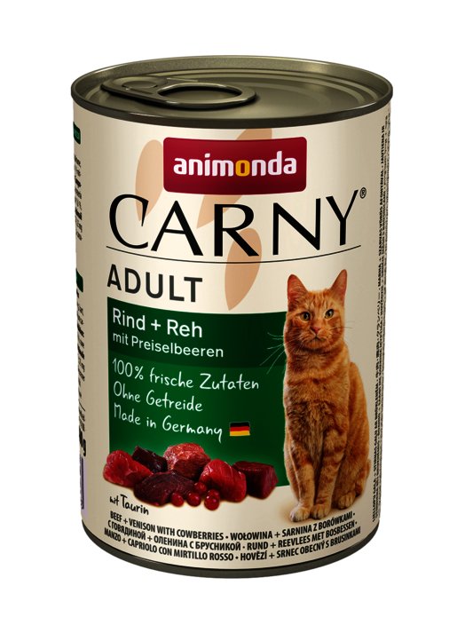 Animonda Carny Adult Sabor: Ternera, Venado Con Arándanos 400g