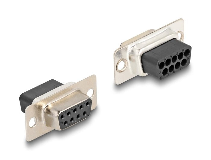 Delock D-Sub 9 Pin Buchse Zu Rj45 Buchse Montagesatz Gelb