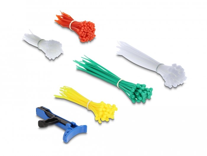 Delock Cablebinder Sortimentsbox Mit Spannwerkzeug 350-Teilig Farbig