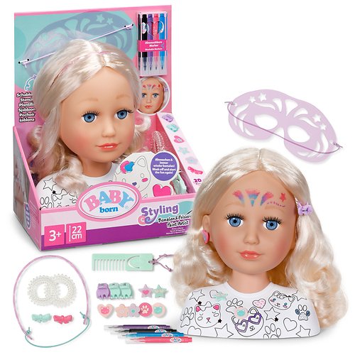 Zapf Creation Zapf Baby Born Stylingkopf Bemalen & Frisieren 840825