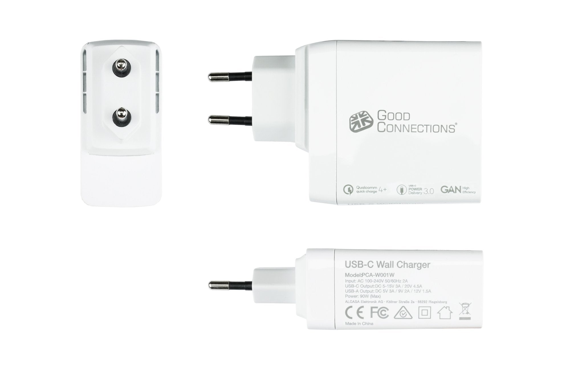 Alcasa Pca-W001w Cargador De Dispositivo Móvil Universal Blanco Corriente Alterna Carga Rápida Interior