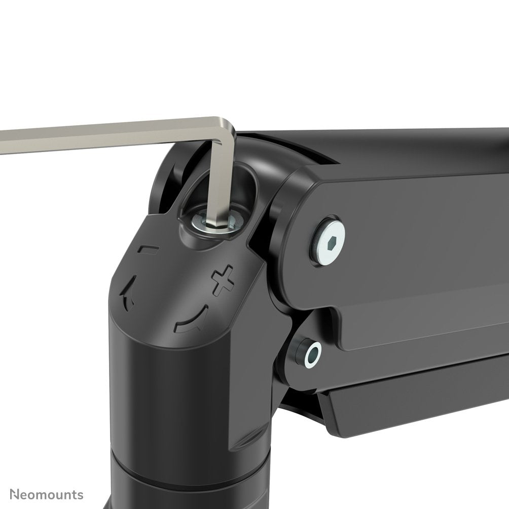 Newstar Monitor Triple-Deskmount With Crossbar 17-24inch Full Motion Gasspring Tilt Rotate Swivel Grommet/Clamp Black