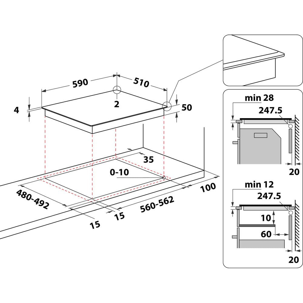 EAN 8003437626142 - Whirlpool WS S4060 BF Negro Integrado 60 cm Con placa de inducción 4 zona(s) imagen 5