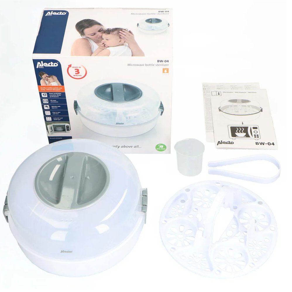 Alecto Bw-04 Mikrowellen Flaschensterilisator Weiss