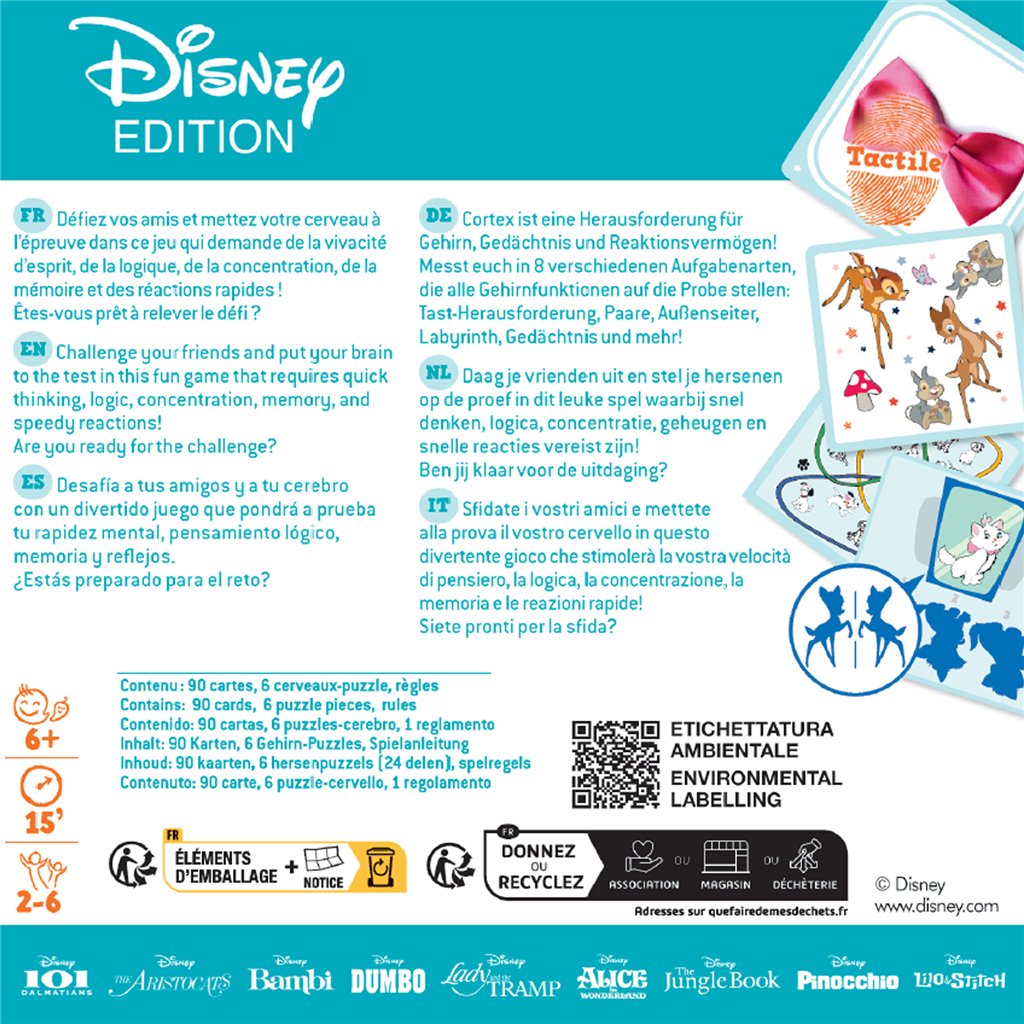 Juego De Mesa Cortex Kids Disney Edition Edad Recomendada 6 Años