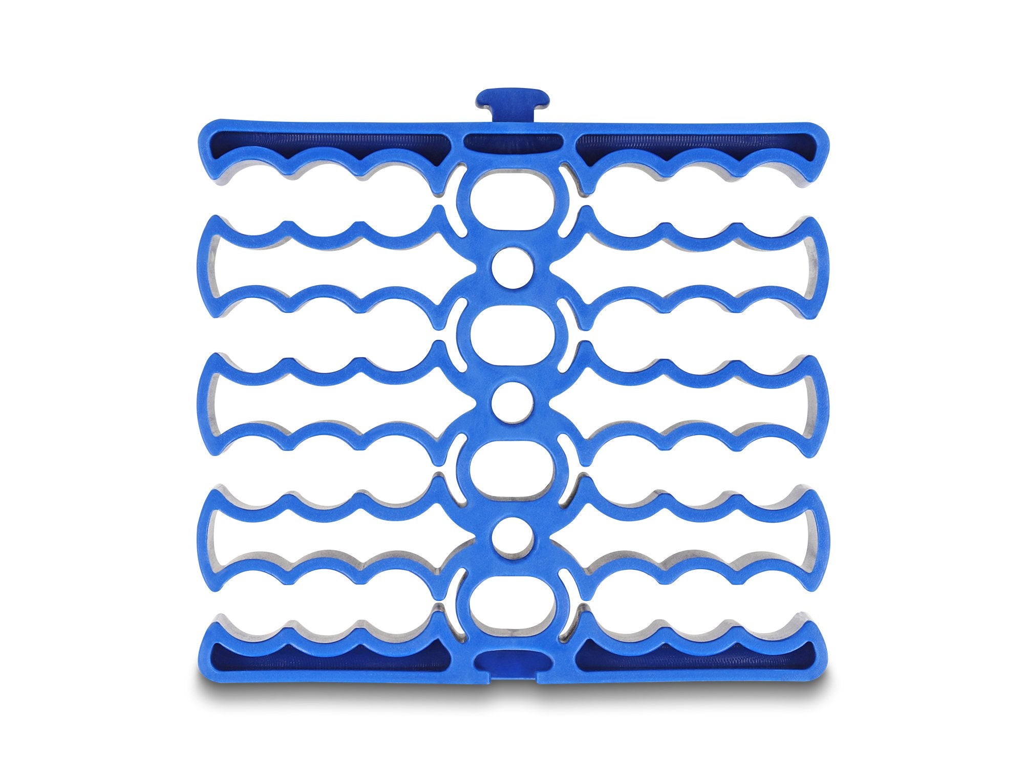 Delock 66325 Organizador De Cables Con 24 Entradas De Cable Azul