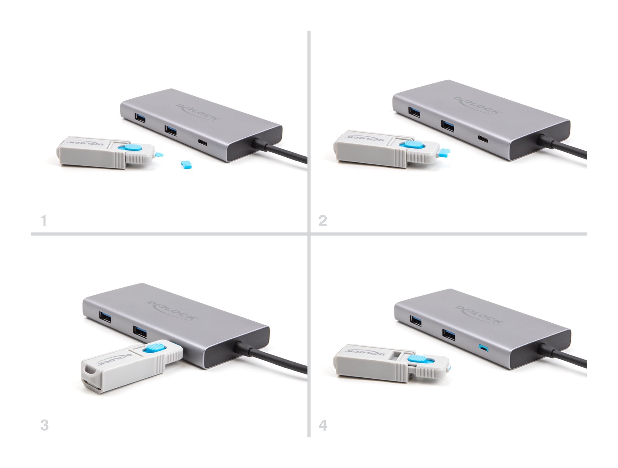 Delock 20950 Bloqueador De 10 Puertos Para Puerto Usb Type-C Hembra