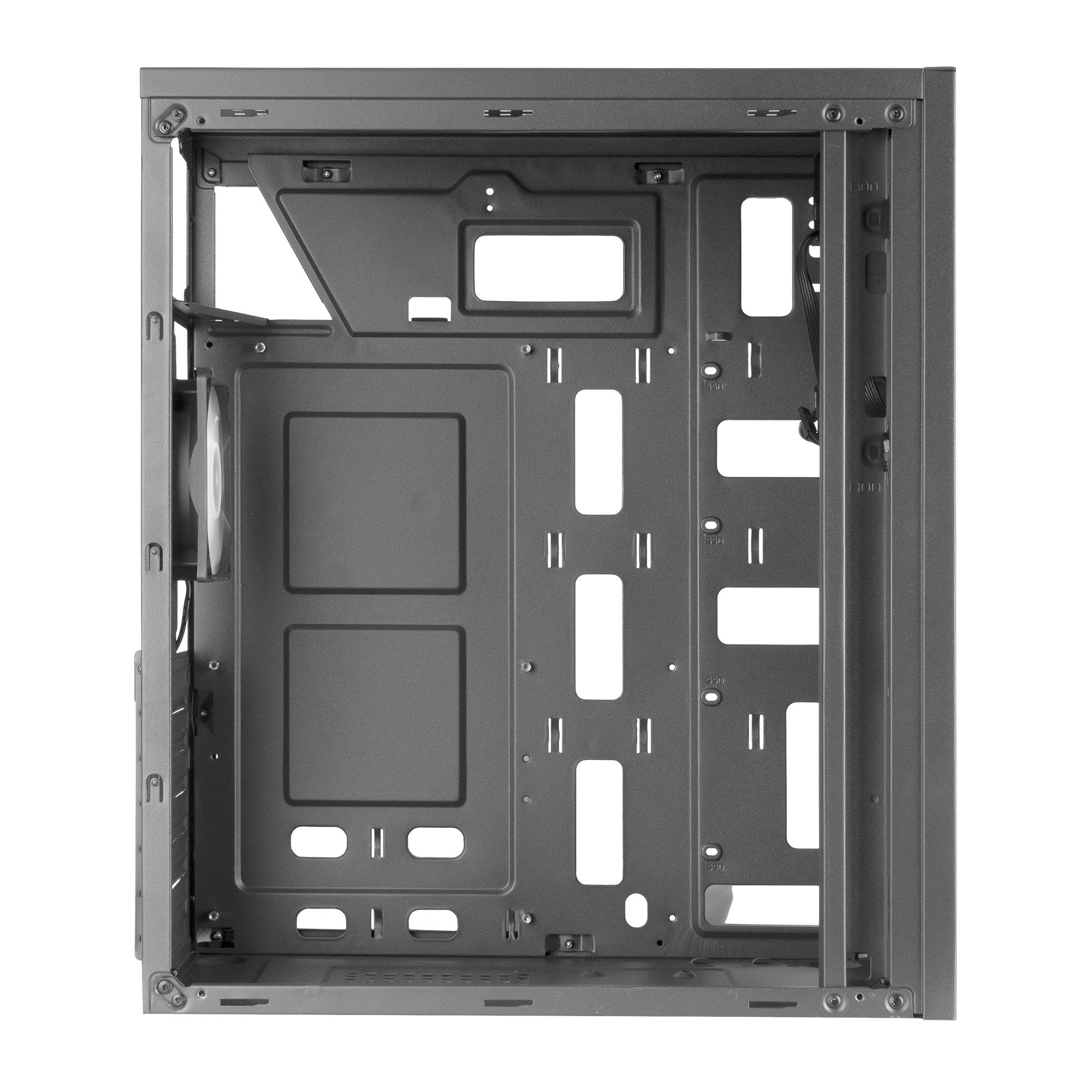 Caja Semitorre Tacens 2alux Atx Ventilador 12cm Acero Ultraligero Negro