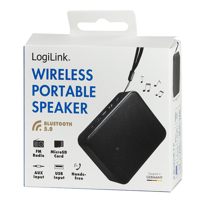 Logilink Altavoz Bluetoothr Kompakt, Negro