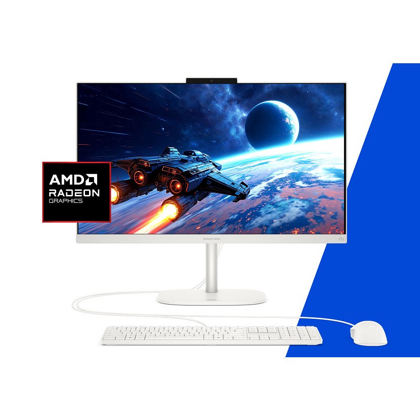 All In One Hp Omnistudio 24 Cw0001ns Copilot+ Pc 23.8" Full Hd Amd Ryzen Ai 7 445 50 Tops 32 Gb Ram 1 Tb Ssd Windows 11 Home Blanco Algodón