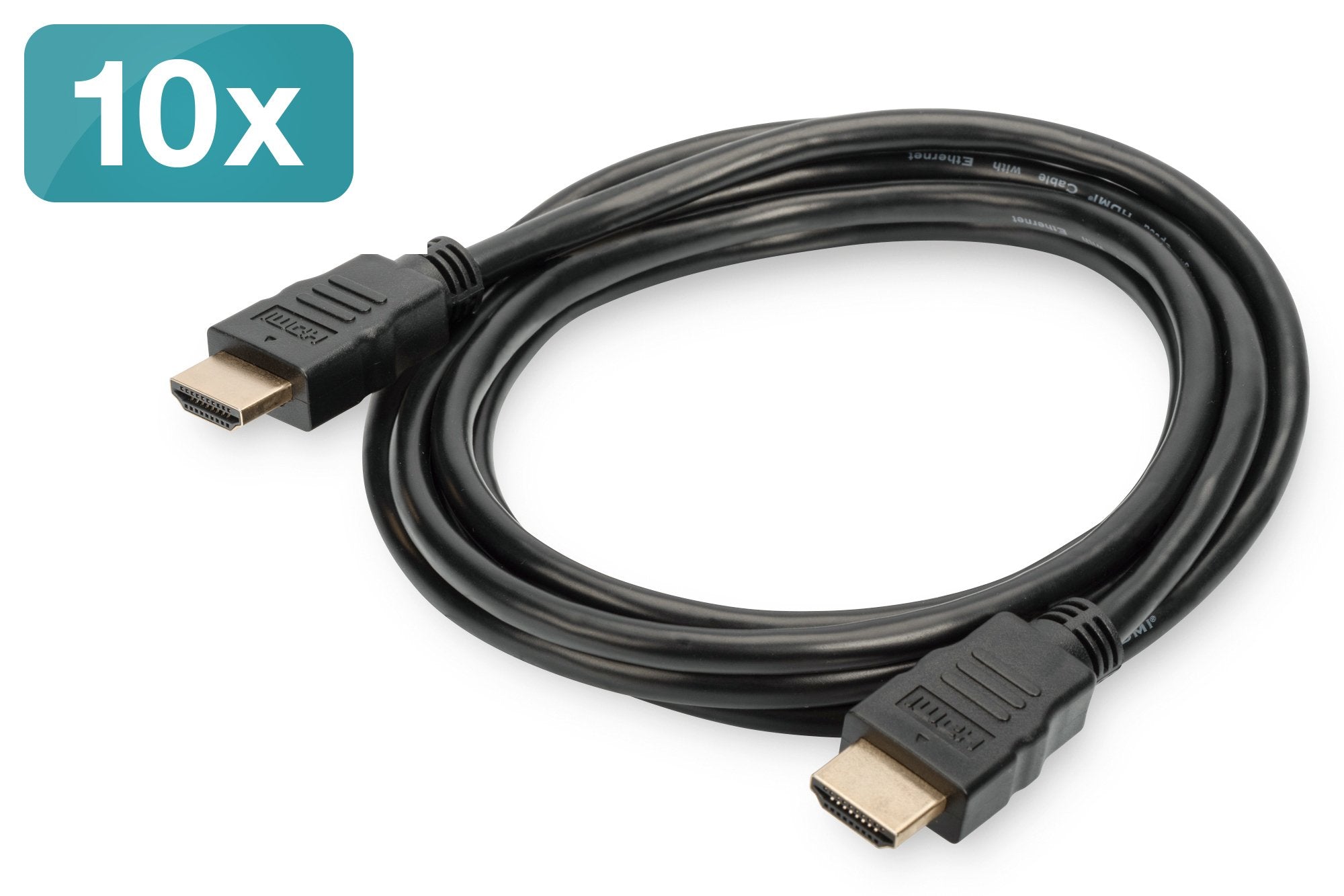 Digitus Cable Hdmi Macho/Macho 2m Negro 10x Unidades