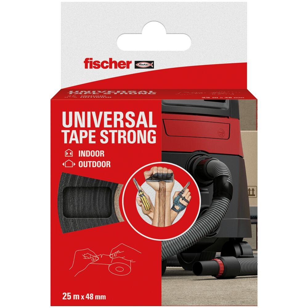 Cinta Americana Negra 25m X 48mm 560903 Fischer