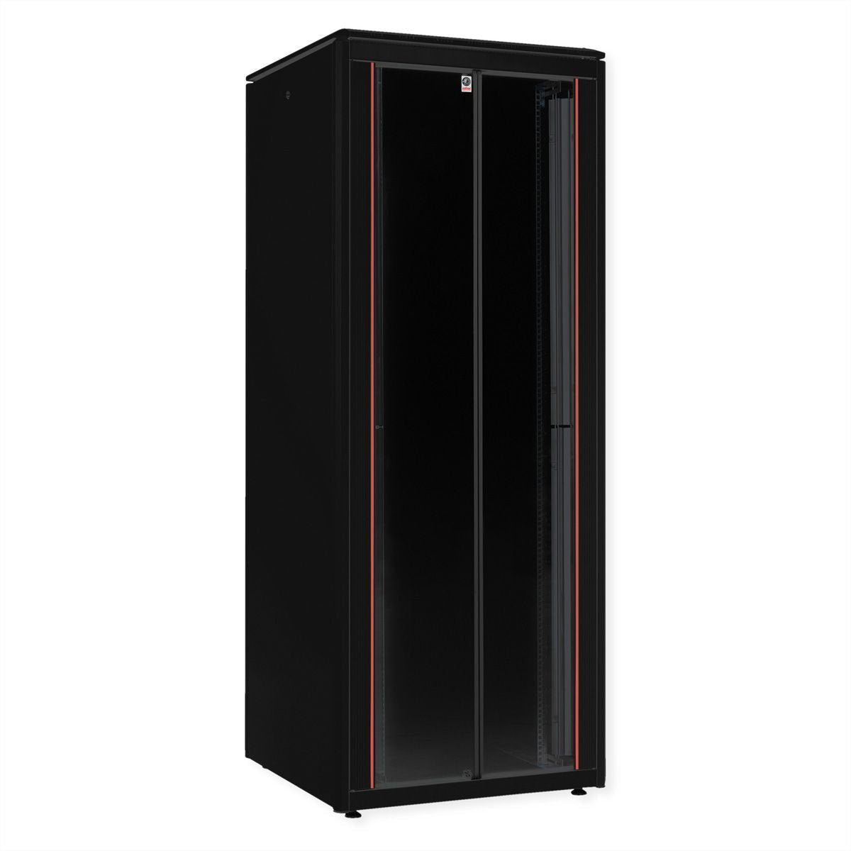 Roline 19-Zoll Netzwerkschrank Pro 47 He, 800x800 Bxt Glastr Schwarz