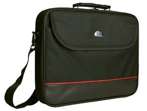 Pedea Notebook-Bolsa Trendline Hasta 39,6cm (15,6") [Negro/Rojo], Wasserabweisendes Nylon, Gepolsterter Rahmen