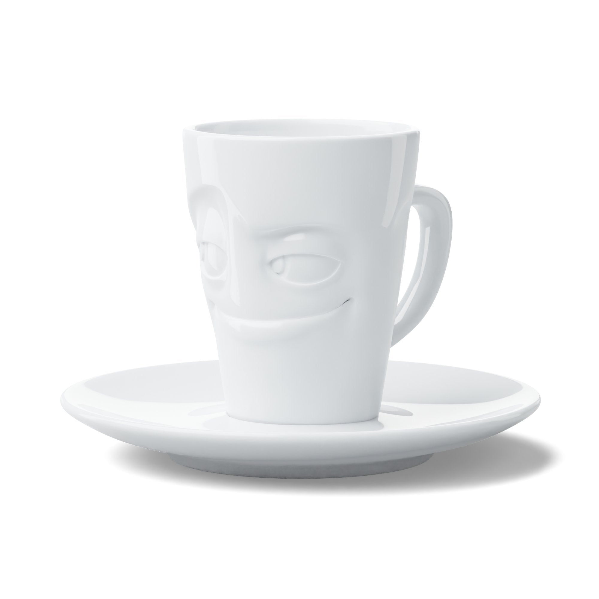 Fiftyeight Espresso Mug Con Henkel 80ml - Verschmitzt Blanco