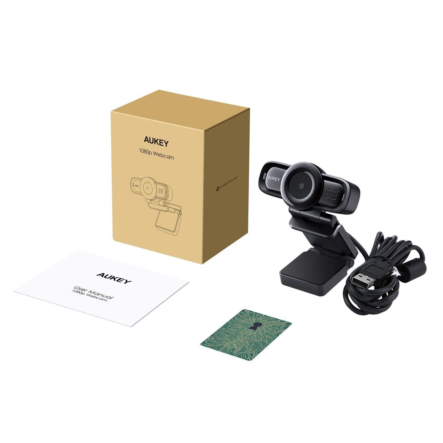 EAN 0631390543282 - AUKEY PC-LM3 cámara web 2 MP 1920 x 1080 Pixeles USB 2.0 Negro imagen 3