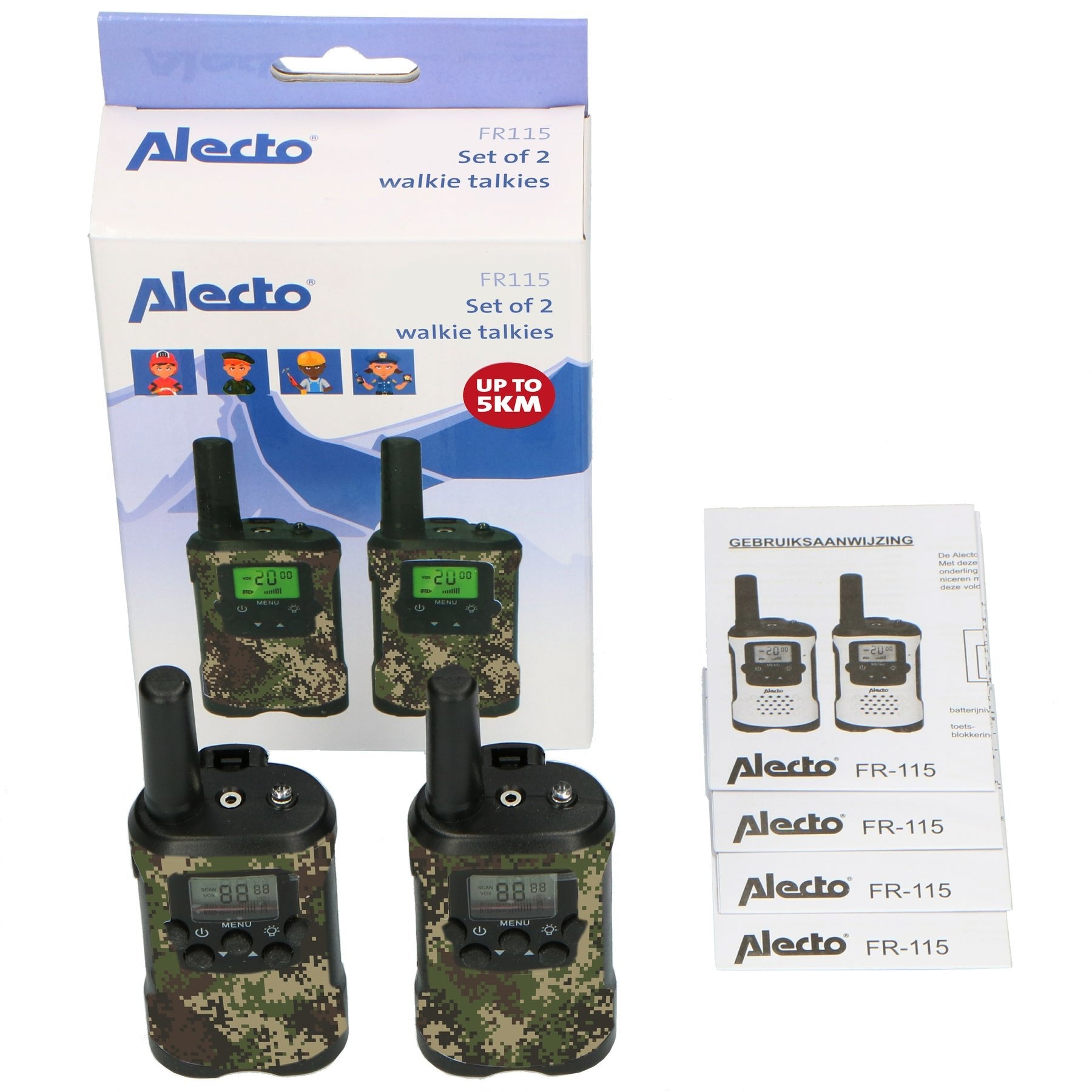 EAN 8712412593675 - Alecto FR115CAMO two-way radios 8 canales 446 MHz Caqui imagen 6