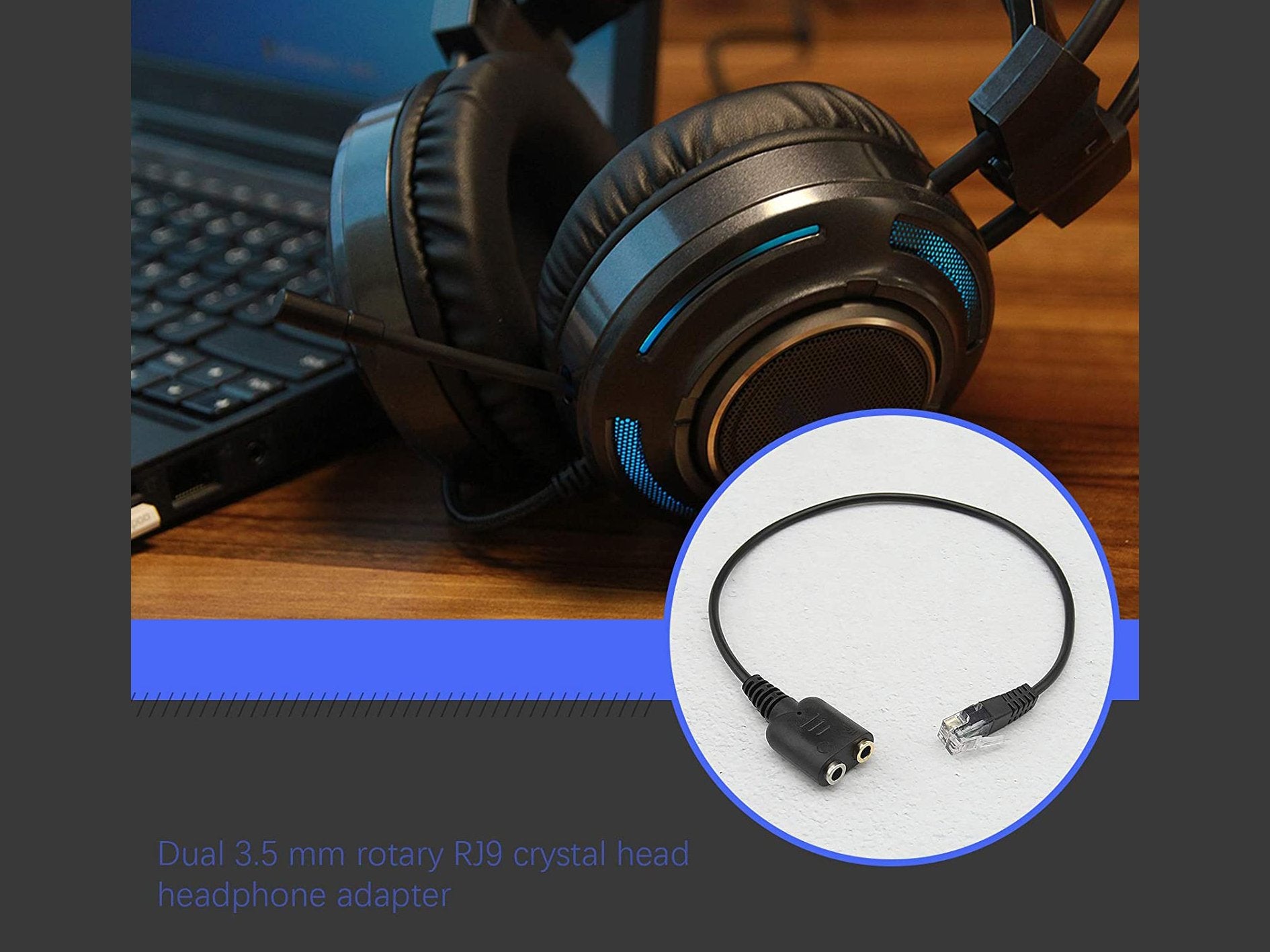 EAN 4015867229965 - Equip 147944 cable de audio 0,25 m RJ-9 2 x 3.5mm Negro imagen 3