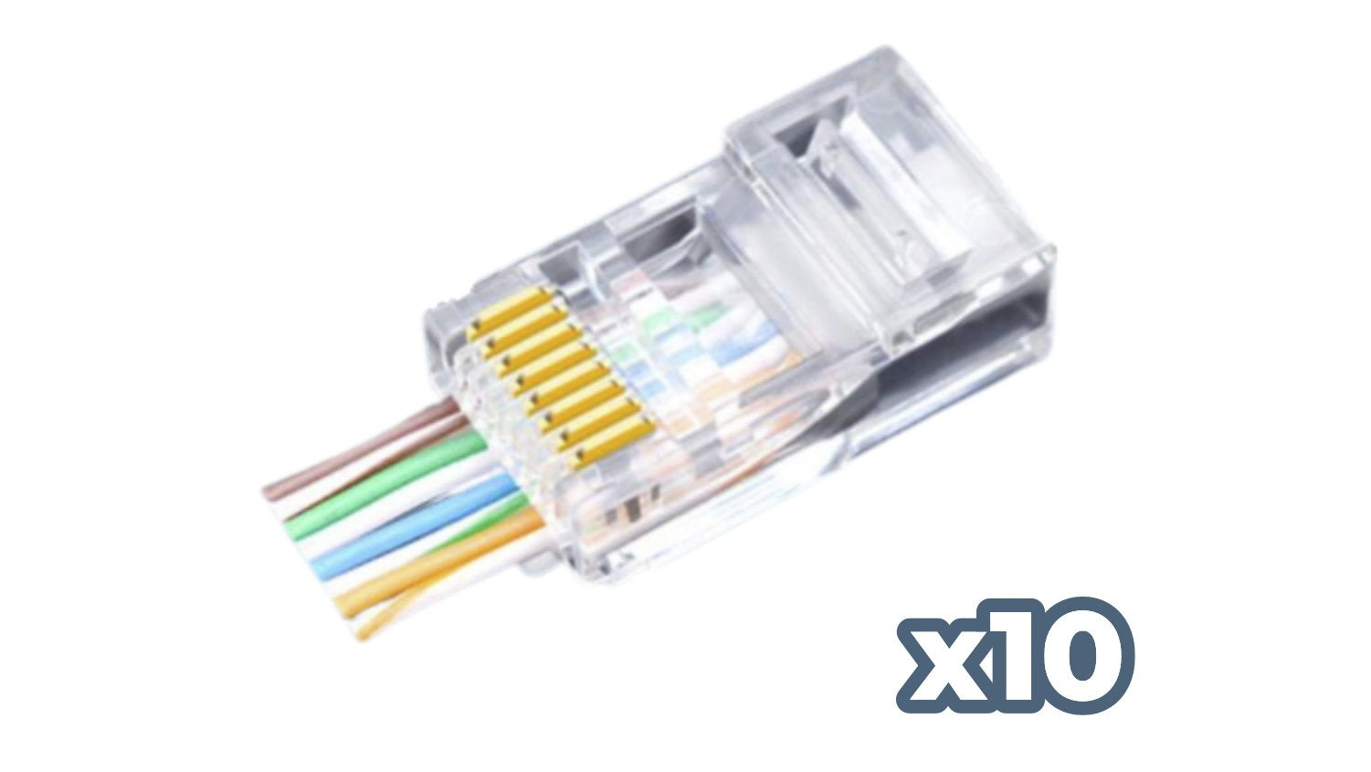 Pashak Conector Rj45 Fastcrimp Cat. 6 Ftp Awg22 (Pack 10)