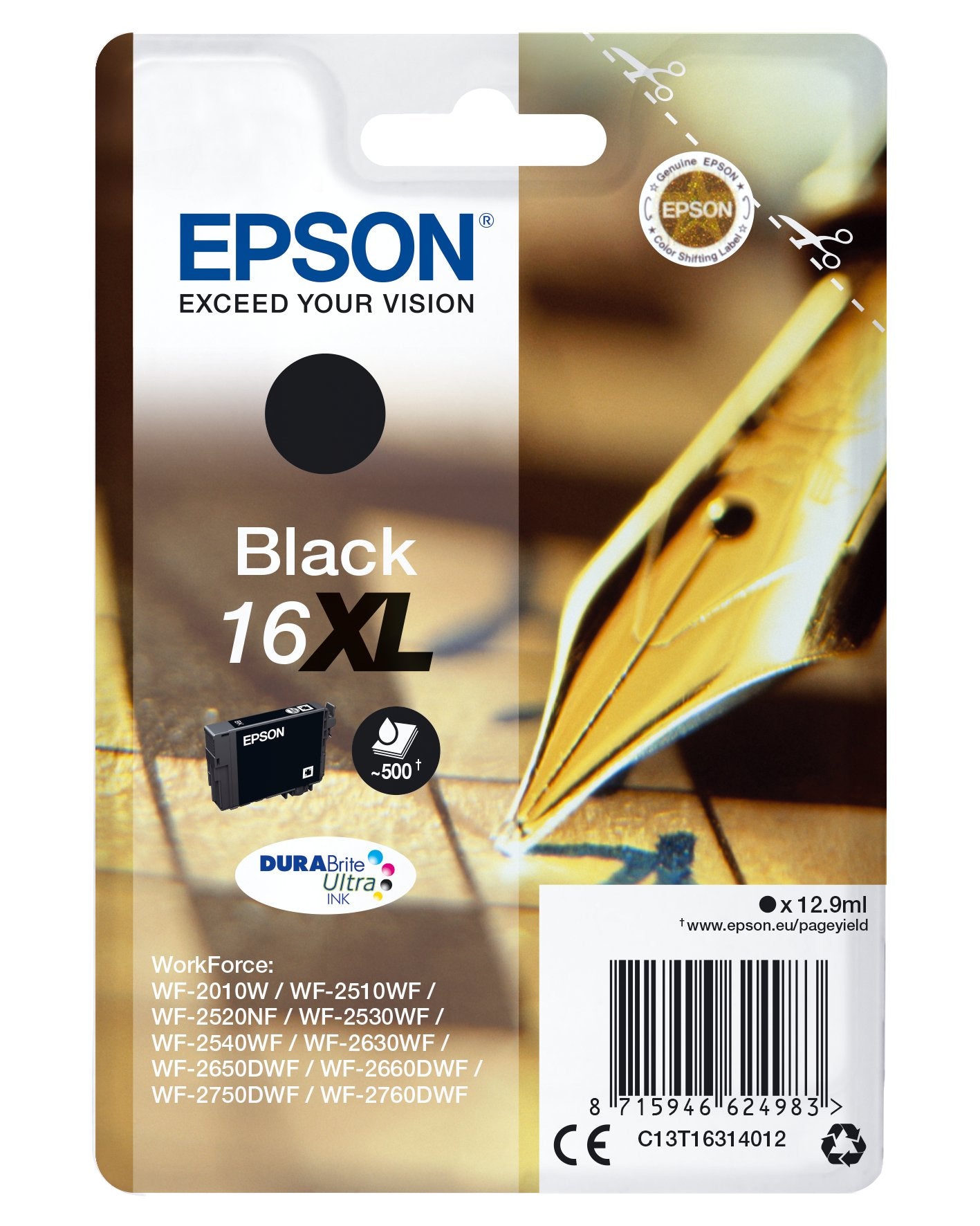 EAN 5057454546870 - Epson Pen and crossword C13T16314012 cartucho de tinta 1 pieza(s) Original Alto rendimiento (XL) imagen 1