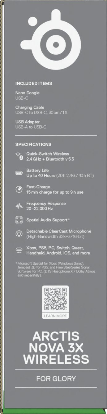 Steelseries Arctis Nova 3x Auriculares Inalámbrico Diadema Música/Uso Diario Bluetooth Blanco