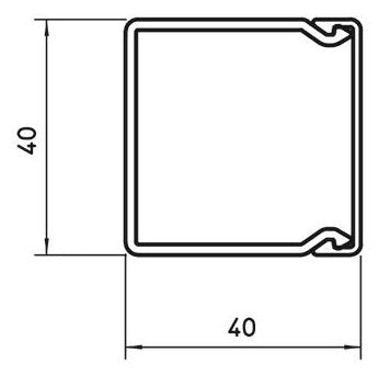 Obo Wdk40040lgr Wand-U.Deckenkanal M.Bodenlochung 40x40x2000 Pvc 6027016