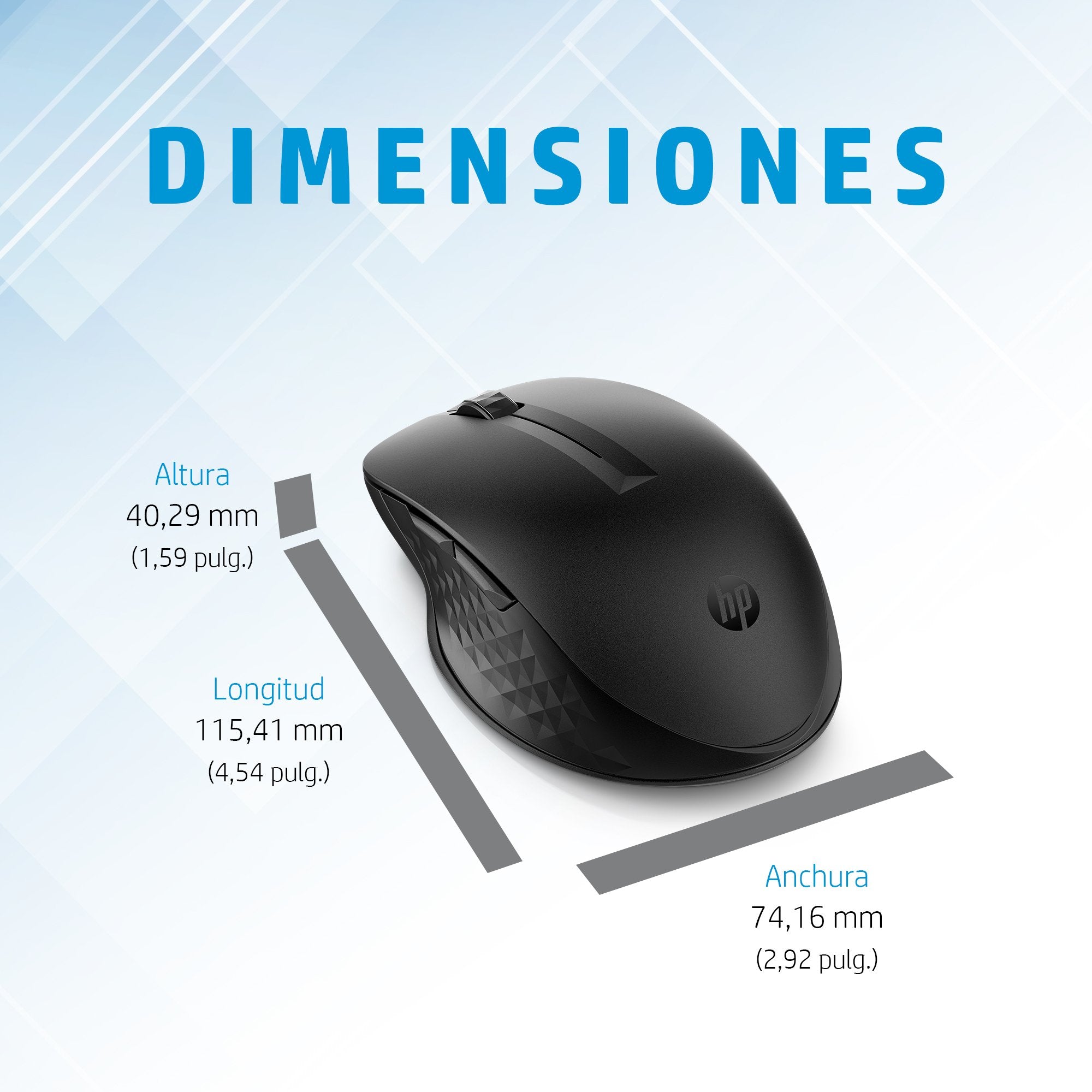 EAN 5715063708224 - HP 435 Multi-Device Wireless Mouse ratón Oficina Ambidextro RF Wireless + Bluetooth 4000 DPI imagen 5