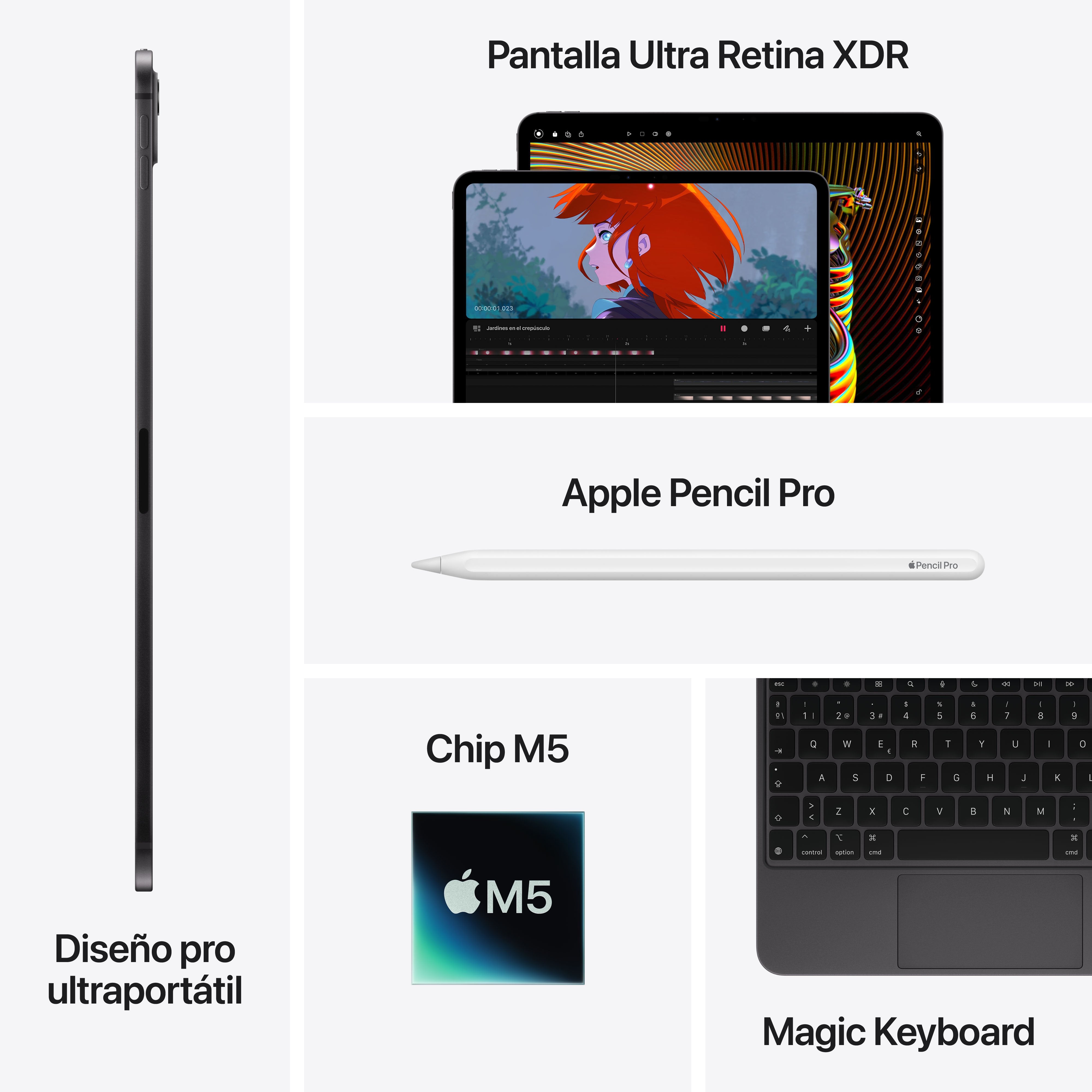 EAN 0195950396362 - Apple iPad Pro Apple M 1 TB 27,9 cm (11") 16 GB Wi-Fi 7 (802.11be) iPadOS 26 Negro imagen 8